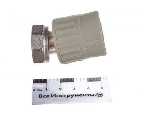 Муфта комбинированная с накидной гайкой VALFEX PP-R серая, 25 мм х3/4"" 10139025Г 127-0378 – изображение 4