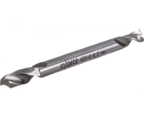 Сверло по металлу двустороннее HSS-G 4.2х55 мм, 10 штук в упаковке Inforce 11-01-724 – изображение 8