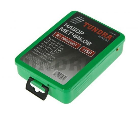 Набор метчиков TUNDRA М3 - М12, 21 шт. 2705965 