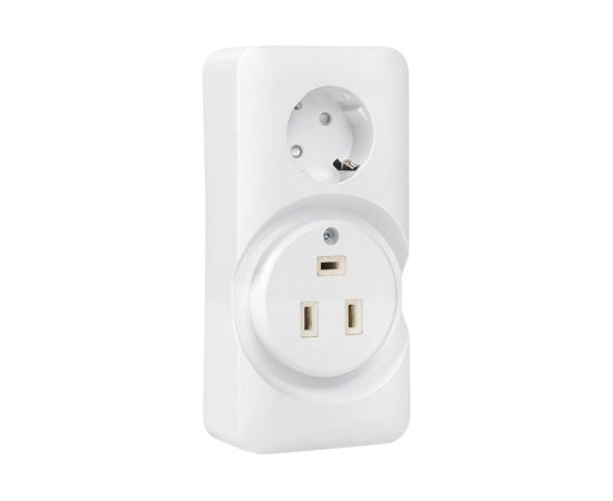 Двойная розетка EKF РШ/евро 32А/16A 250В 2P+PE белая AS-250-32/16-O 