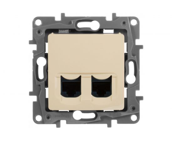 Двойная розетка RJ45 Legrand категория 5е UTP Etika слоновая кость 672355 