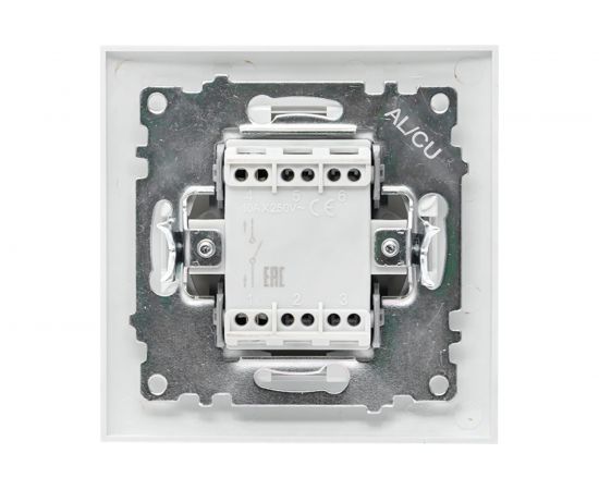 1-клавишный выключатель EKF Валенсия, 10А белый PROxima EWV10-021-10 – изображение 3