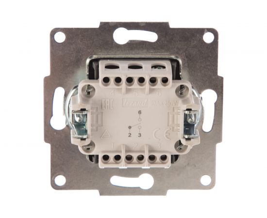 Выключатель Lezard, KARINA, проходной, чёрный бархат, 707-4288-105 – изображение 3