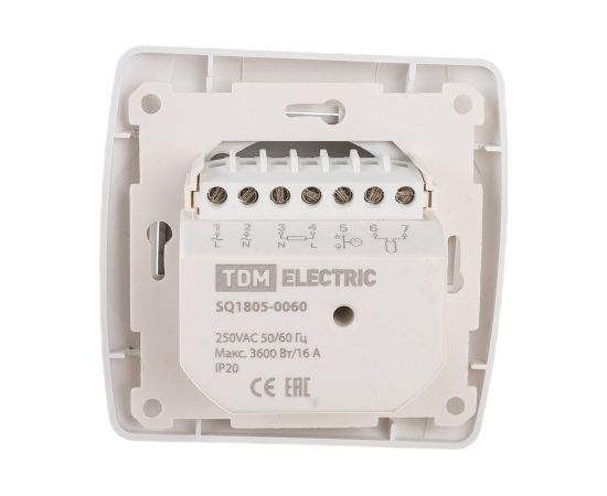 Термостат для теплых полов с датчиком 3м ТТП 16А 250В TDM Онега SQ1805-0060 – изображение 3