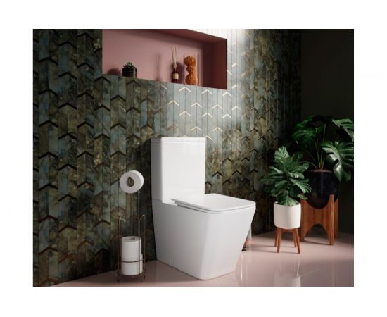 Бачок для унитаза Ceramica Nova CUBIC Rimless, двойной смыв 3/6 арматура Geberit CN1803-T – изображение 3