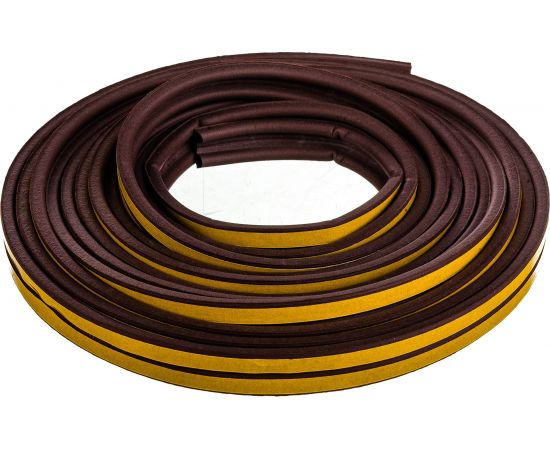 Самоклеящийся уплотнитель для окон и дверей KRASS Р10 коричневый Лк-00002362 