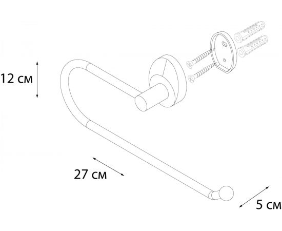 Полотенцедержатель FIXSEN EUROPA кольцо 21811A – изображение 2