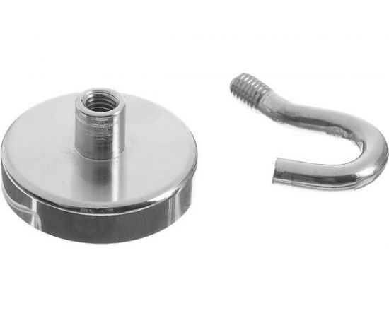 Неодимовый магнит с крючком для авто Cartage диаметр 48 мм, сцепление 78 кг 5180114 – изображение 3
