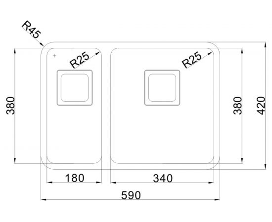 Врезная кухонная мойка Oulin OL-0369R – изображение 3