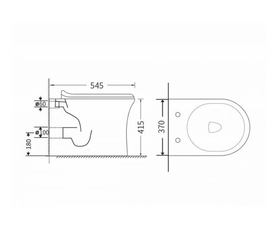 Напольный унитаз Agger пристенный безободковый AT01200 – изображение 4