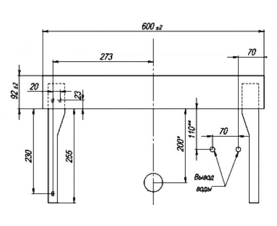 Умывальник СаНта Луна 600х600, с кронштейнами 900103 – изображение 6
