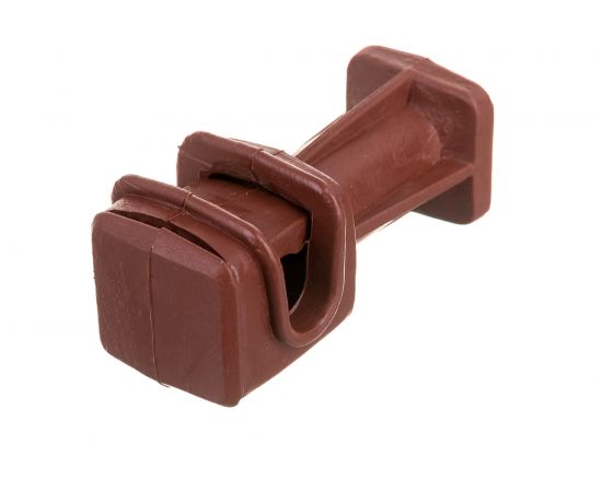 Держатель круглого проводника EZETEK 6-8мм коричневый, высота 36мм, пластик 91003 
