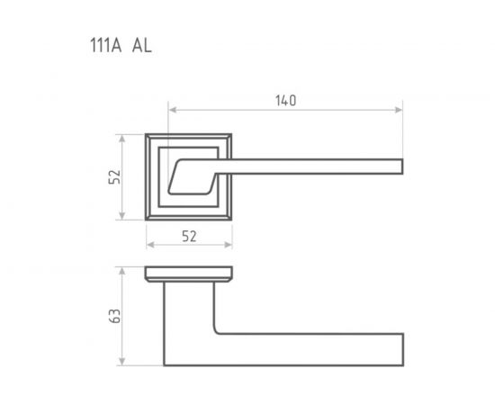 Дверная ручка НОРА-М 111К AL черный 17224 – изображение 2