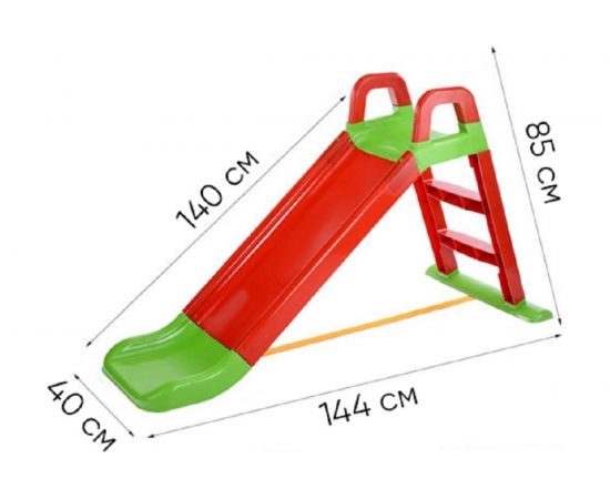 Горка для катания детей Doloni красно-зеленый, 0140/01, KG014400/01 – изображение 2