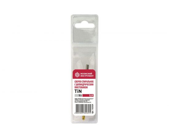 Сверло ц/х средняя серия с покрытием нитридом титана (3 мм; Р6М5-TiN; А) Волжский Инструмент 152329 – изображение 5