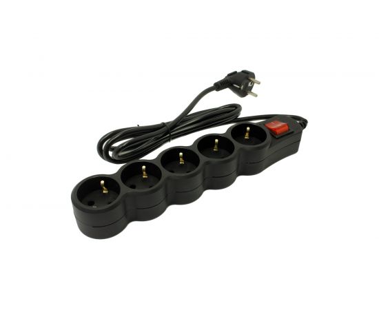 Сетевой фильтр 5bites 1.8 м, 5 розеток, черный SP5B-218 