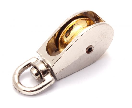 Блок для троса Партнер одинарный металлический шкив 50 мм 826795 