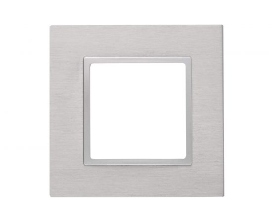 Рамка ЭРА 14-5201-03 на 1 пост, металл, Elegance, алюминий+алюминий Б0034541 