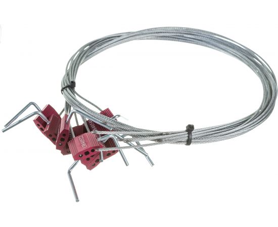 Тросовая пломба ООО Пломба.Ру D1 8 мм. L1500 мм. Цвет красный 10 шт. в упаковке Т-0-2211 – изображение 2