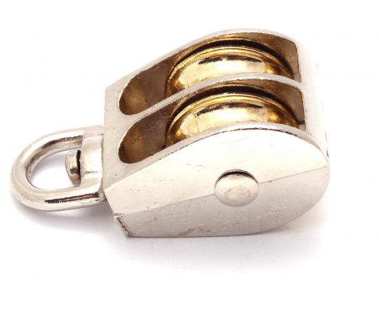 Двойной блок для троса Партнер металлический шкив, 50 мм 826791 – изображение 2