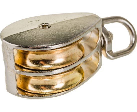 Двойной блок для троса Партнер металлический шкив, 50 мм 826791 – изображение 3