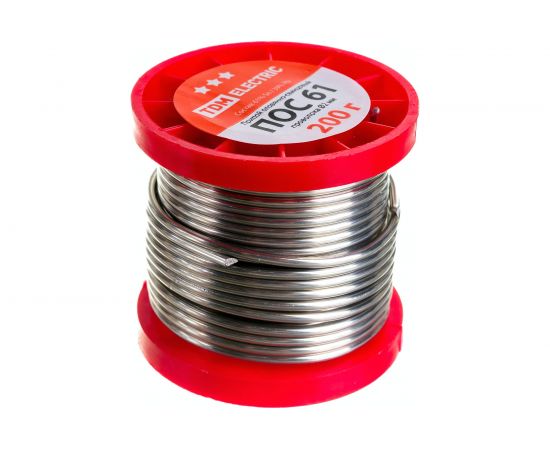 Припой ПОС 61 проволока серия ""Алмаз"" (2 мм, 200 г, ГОСТ 21931-76, катушка) TDM SQ1025-0317 – изображение 3