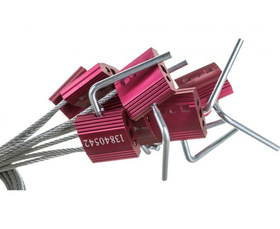 Тросовая пломба ООО Пломба.Ру D1 8 мм. L1500 мм. Цвет красный 10 шт. в упаковке Т-0-2211 – изображение 4