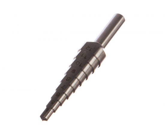 Сверло ступенчатое HSS 4-12х65 мм, 9 ступеней, хвостовик 6 мм Heller 22605 