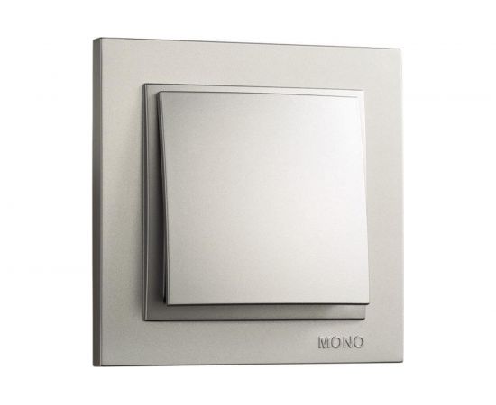 Одноклавишный выключатель MONO ELECTRIC Despina, серебро 102-212125-100 