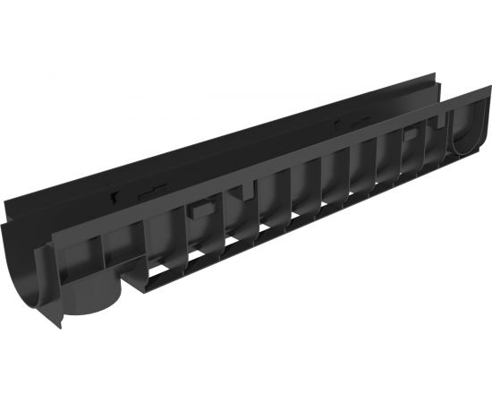 Водоотводный лоток Gidrolica DN 100, 1000х146х152 мм - пластиковый 800pro 