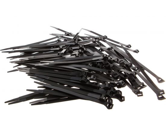 Полиамидные стяжки FORTISFLEX КСУ 9х180 черный 100 штук 53755 – изображение 2