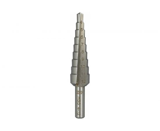 Сверло ступенчатое HSS 4-12х65 мм, 9 ступеней, хвостовик 6 мм Heller 22605 – изображение 2