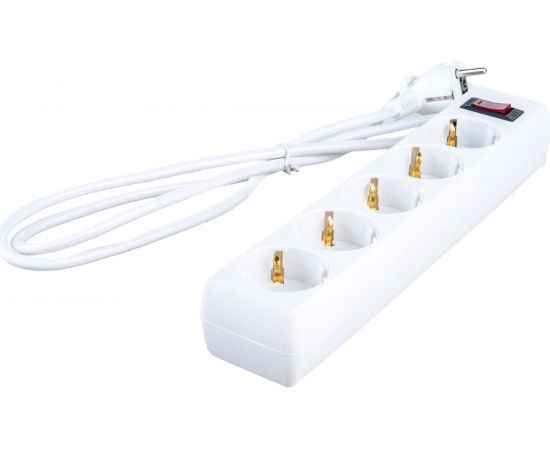 Сетевой фильтр ExeGate SP-5-1 5W 1,5м защита от перегрузки выключатель с подсветкой белый 266863 – изображение 2