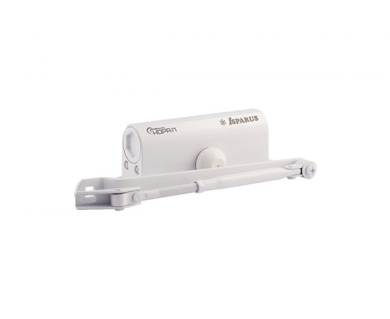 Дверной доводчик с фиксацией НОРА-М Isparus 430F (морозостойкий; от 50 до 110 кг; белый) 18403 