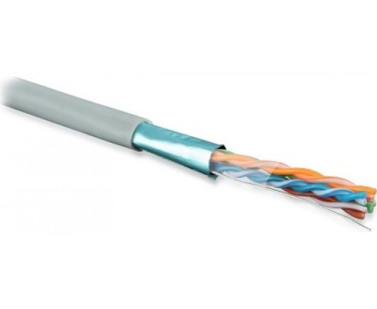 Кабель витая пара 305м Hyperline FUTP4-C5E-S24-IN-PVC-GY 42052 