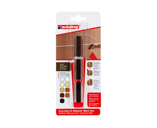 Восковой набор для ремонта мебели Edding (3 оттенка; колониальный; блистер) E-8901#3-B#607 
