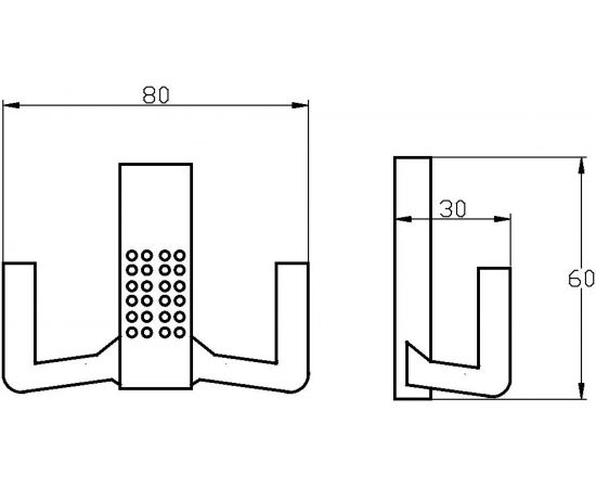 Крючок-вешалка со скрытым креплением Трибатрон КВС-2 белый 4373 – изображение 2