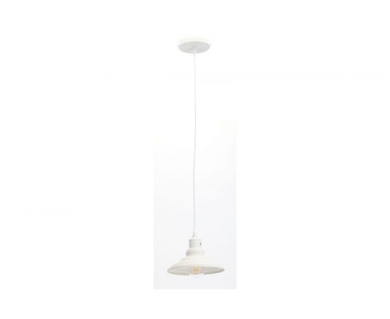 Металлический подвес ЭРА PL4 WH E27, max 60W, d203 мм, шагрень белый Б0037451 – изображение 2