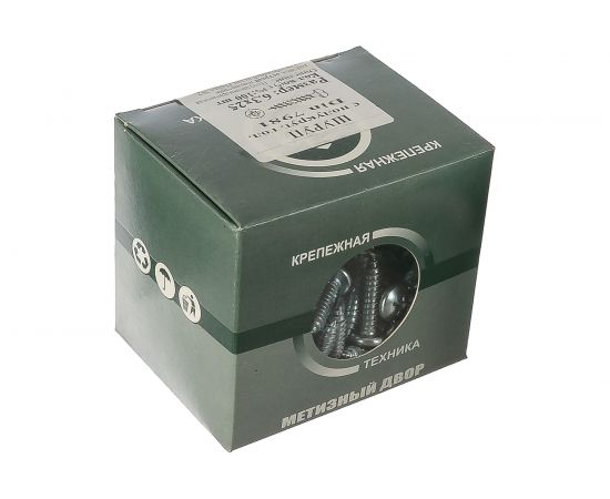 Шуруп с полукруглой головкой Метизный двор 6,3x 25 оцинкованный DIN 7981, 100 шт. 4690441025715 – изображение 2