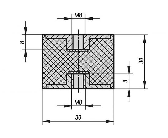 Резинометаллический буфер KIPP K0569.03003055 – изображение 2