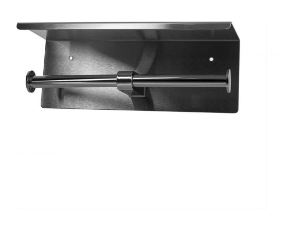 Держатель туалетной бумаги Mario с полочкой для телефона, хром, для 2-х рулонов 80677 – изображение 3