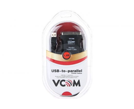 Кабель-адаптер VCOM USB A вилка - LPT, 1.8м VUS7052 – изображение 3