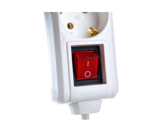 Удлинитель IEK У06К-выключатель, 6 мест, 2Р+PЕ, 5 метров, 3х1мм2, 16А/250 WYP10-16-06-05-ZK-N – изображение 3