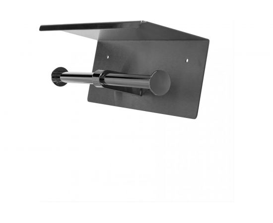 Держатель туалетной бумаги Mario с полочкой для телефона, хром, для 2-х рулонов 80677 – изображение 4