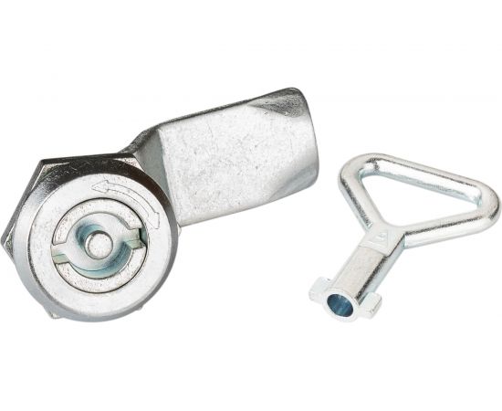 Замок под ключ с двумя бородками ТРИЗАМ цинк, с ригелем и ключом ЗЧ.М.2.05.1066.КМ TRZ0059 