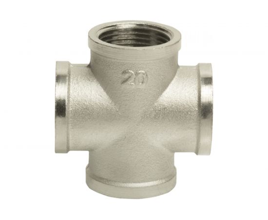 Крестовина VRT 3/4"", внутренняя/внутренняя/внутренняя/внутренняя, никель 1945-20202020 523635 – изображение 2