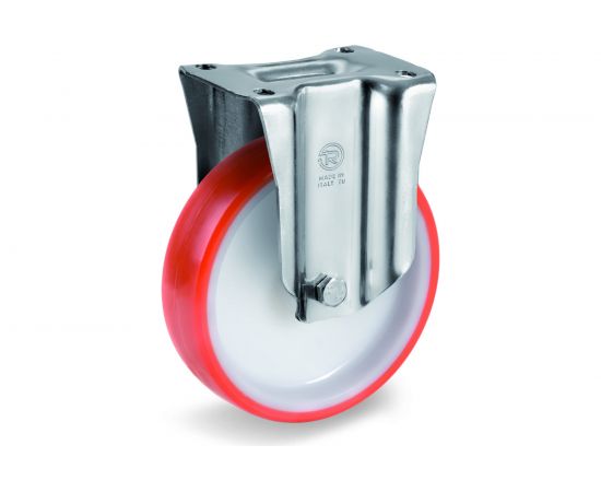 Колесо неповоротное с подшипником скольжения (125х35 мм; 220 кг; полиуретан/полиамид) Tellure Rota 605703 – изображение 2