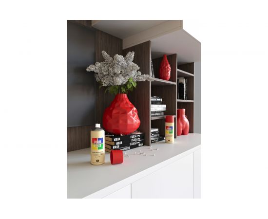 Краска аэрозольная полуматовая CORALINO SATIN RAL3000 огненно-красный CS3000 – изображение 3