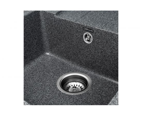 Кухонная мойка Gerhans B 22 24 ГРАФИТ /БЕЛАРУСЬ/ 650х500 мм В22-24 – изображение 3