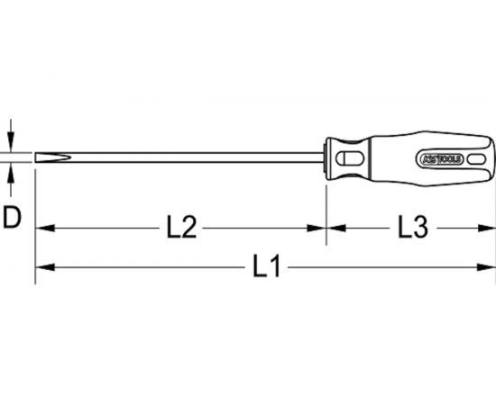 Шлицевая отвертка KS Tools VDE 10x200 мм ERGOTORQUE 117.0518 – изображение 3